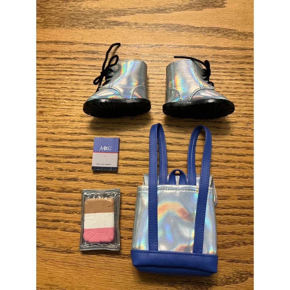 American Girl Doll Lucia GOTY 2019 Meet Iridescent Boots Backpack Astronaut Food